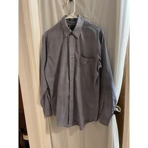 burberrys vintage mens button down dress shirt size medium blue plaid